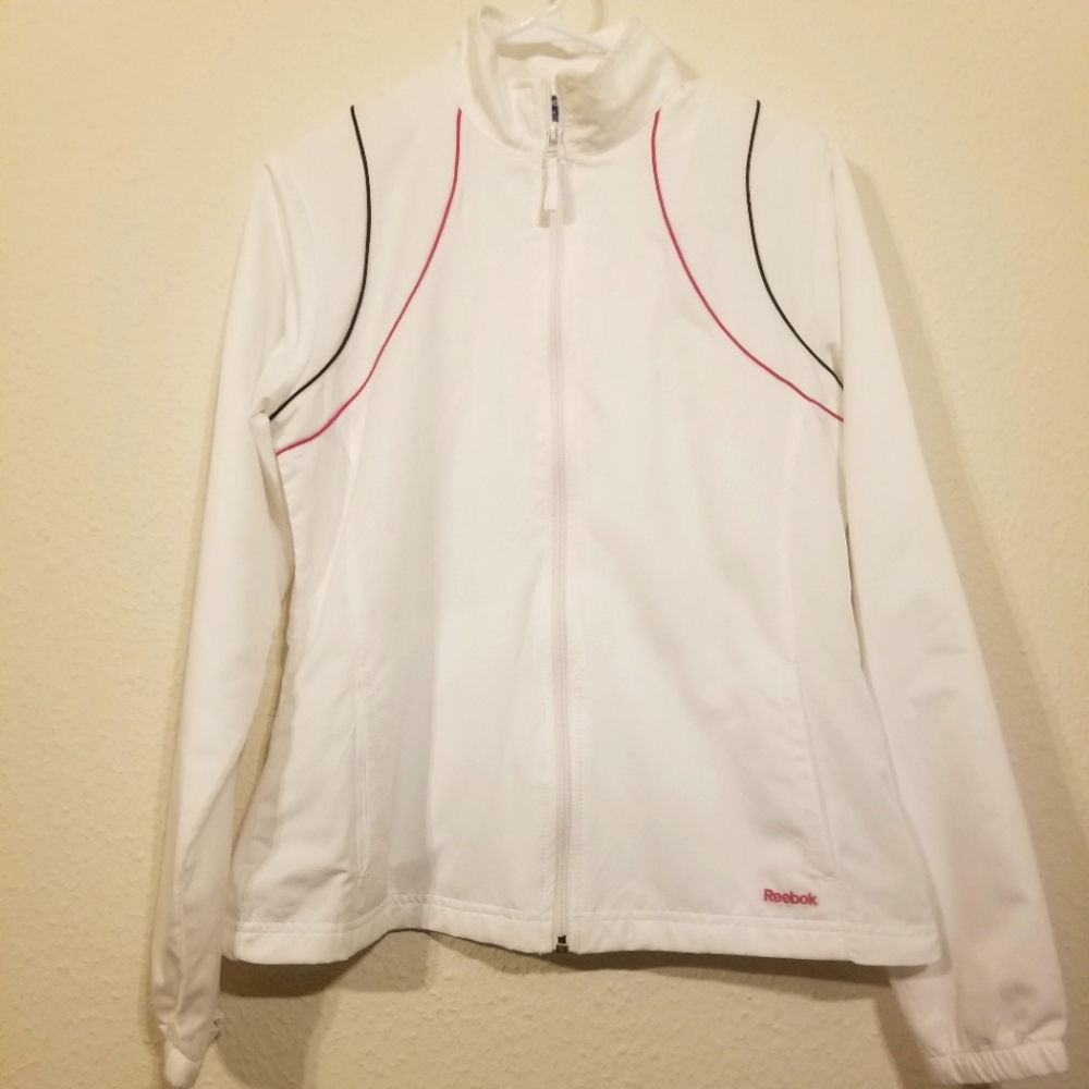 Women's White Reebok Windbreaker Jacket